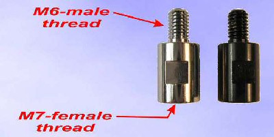 Sirio-adapter M6 naar M7