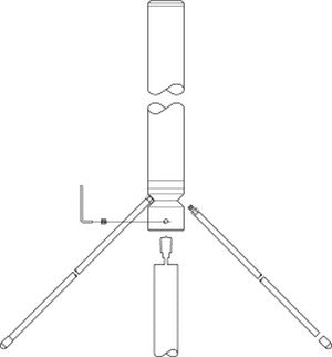 SIRIO GP 66-78 LB/UHF-CONNECTOR