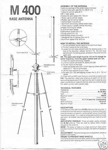 Sirio Starduster M-400 Basis Antenne